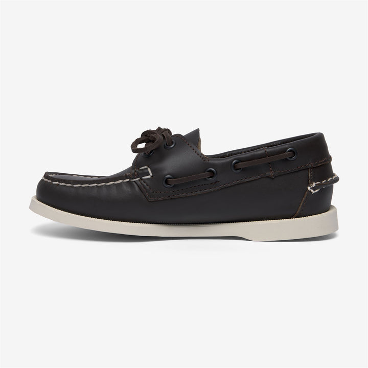 Dark Brown Women's Nautical Moccasin Boat Shoes 3