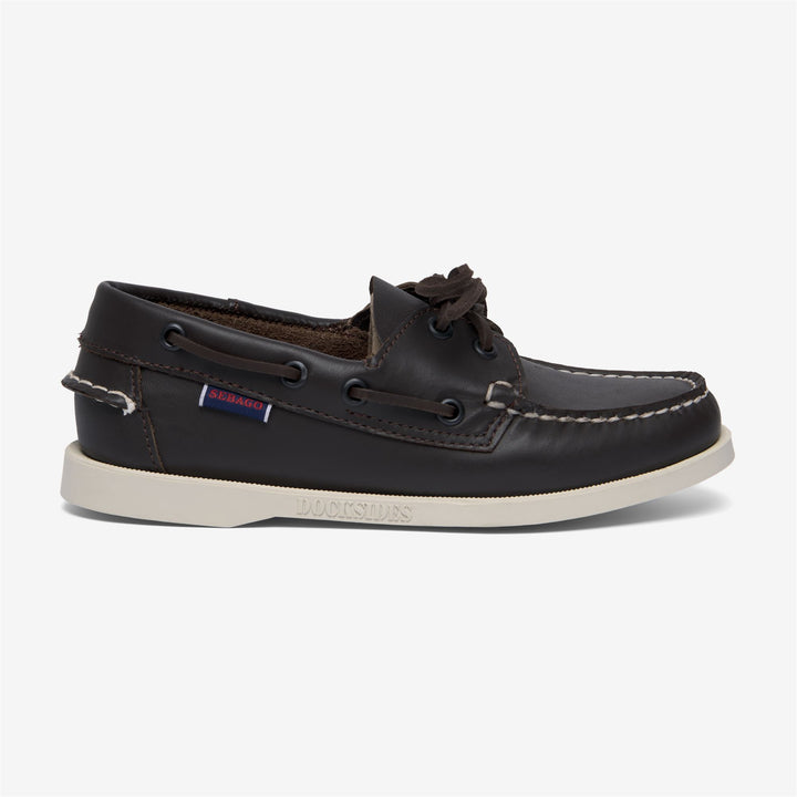 Dark Brown Women's Nautical Moccasin Boat Shoes 1