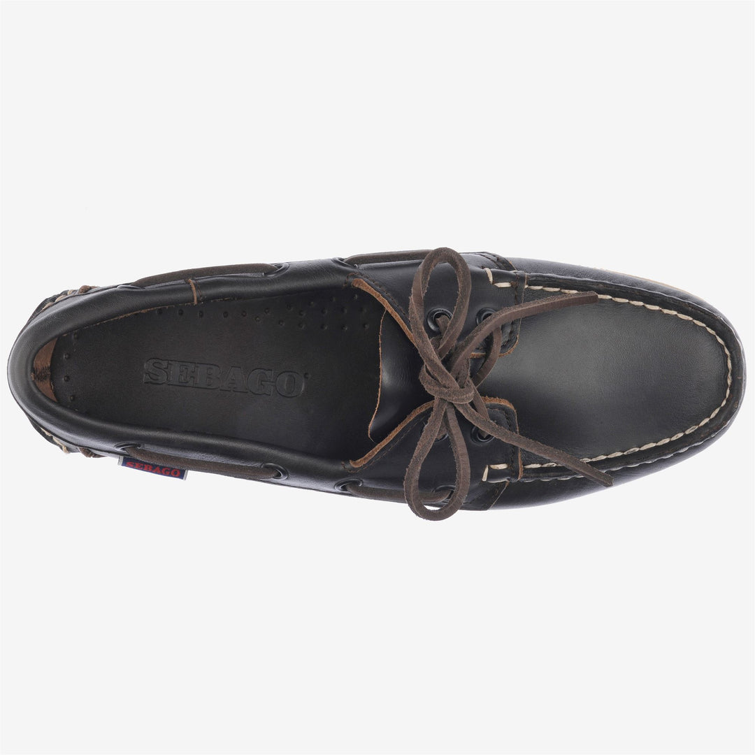 Dark Brown Women's Nautical Moccasin Boat Shoes main