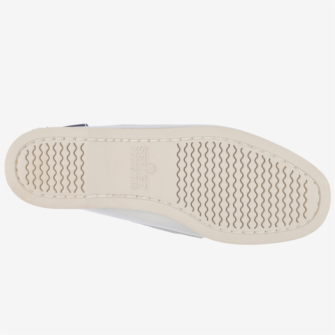 Grey White Women's Nautical Moccasin Boat Shoes for Yachting main