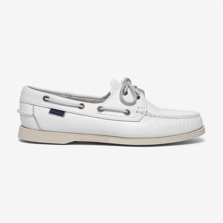 Grey White Women's Nautical Moccasin Boat Shoes for Yachting 1
