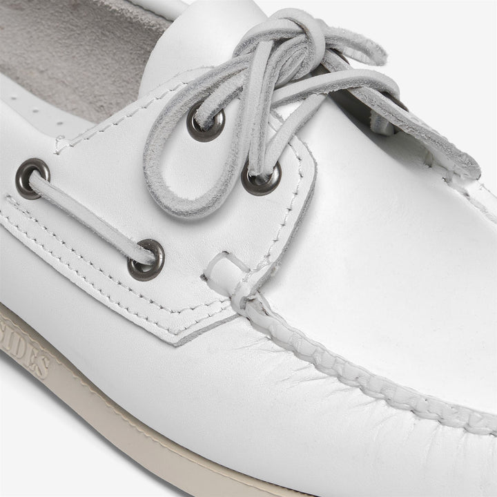 Grey White Women's Nautical Moccasin Boat Shoes for Yachting 6