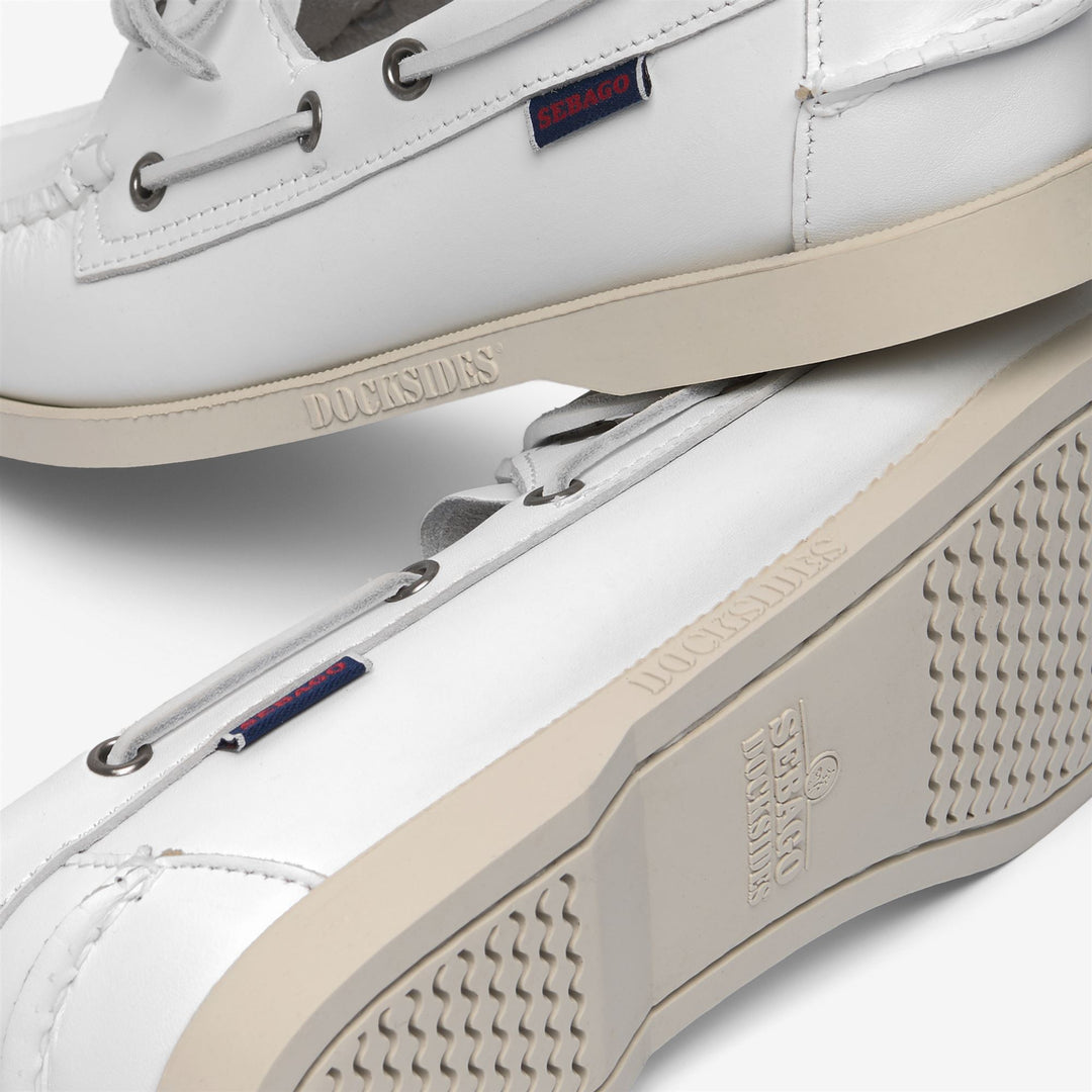 Grey White Women's Nautical Moccasin Boat Shoes for Yachting main