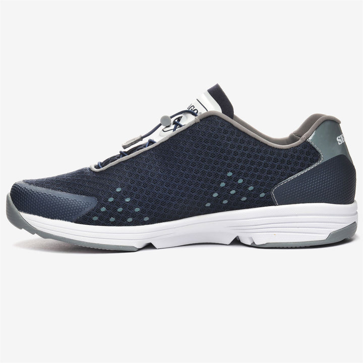 Navy Blue Men's Low Cut Sailing Sneakers with Water-Draining Technology 3