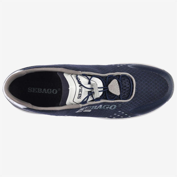 Navy Blue Men's Low Cut Sailing Sneakers with Water-Draining Technology 4