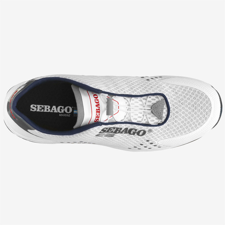 Grey White Men's Low Cut Sailing Sneakers with Water-Draining Technology 4