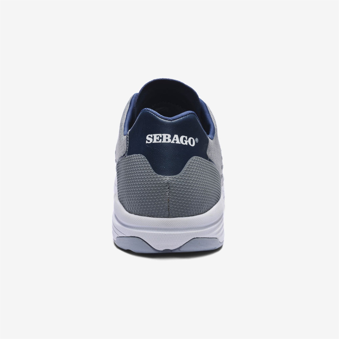 Grey Navy Men's Low Cut Sailing Sneakers with Water-Draining Technology main