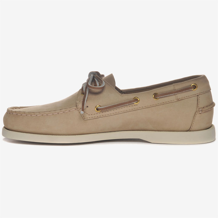 Mocassins bateau beiges en nubuck pour homme avec semelle antidérapante 3