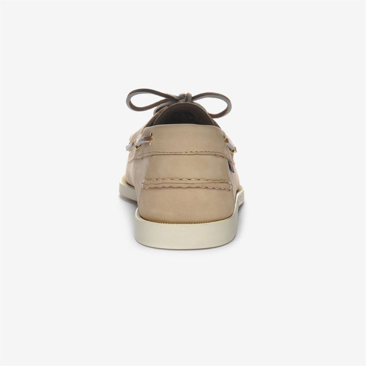 Beige Men's Nubuck Boat Moccasins with Anti-Slip Sole 5