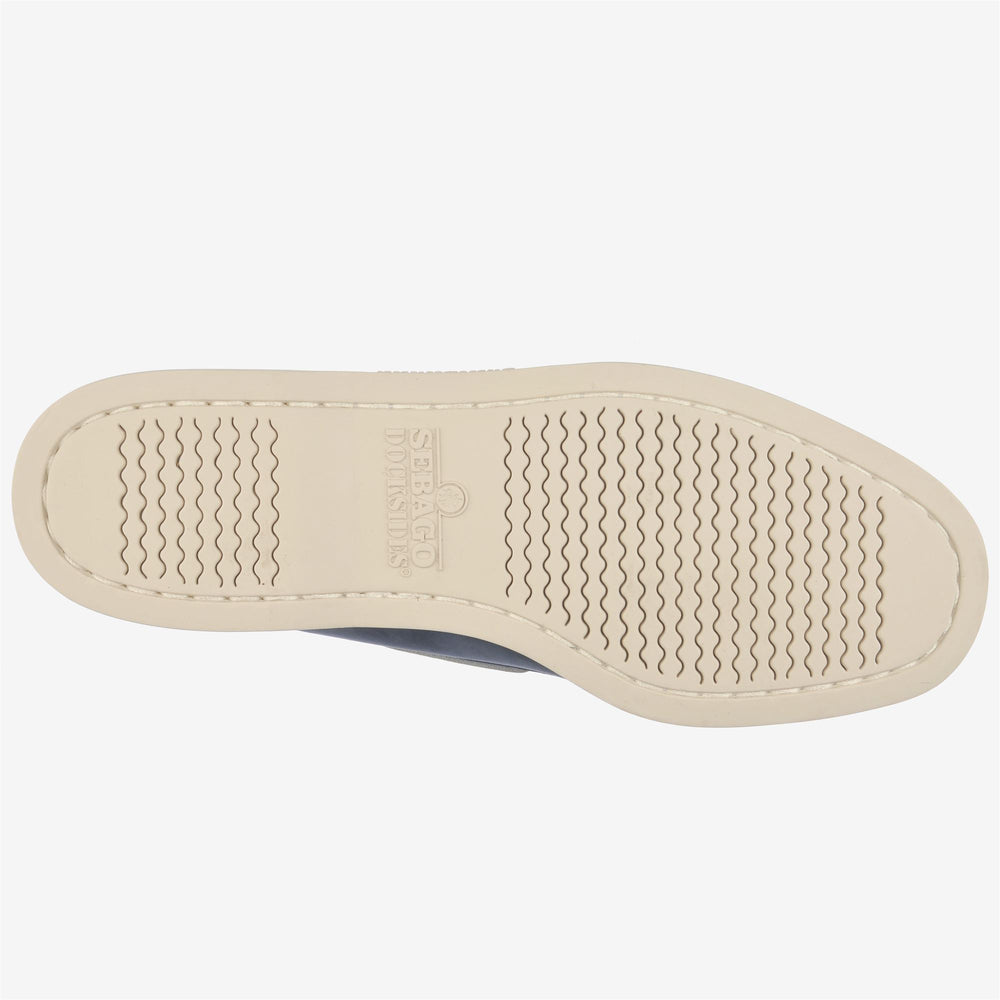 Chaussures bateau mocassins en nubuck bleu marine pour homme 02