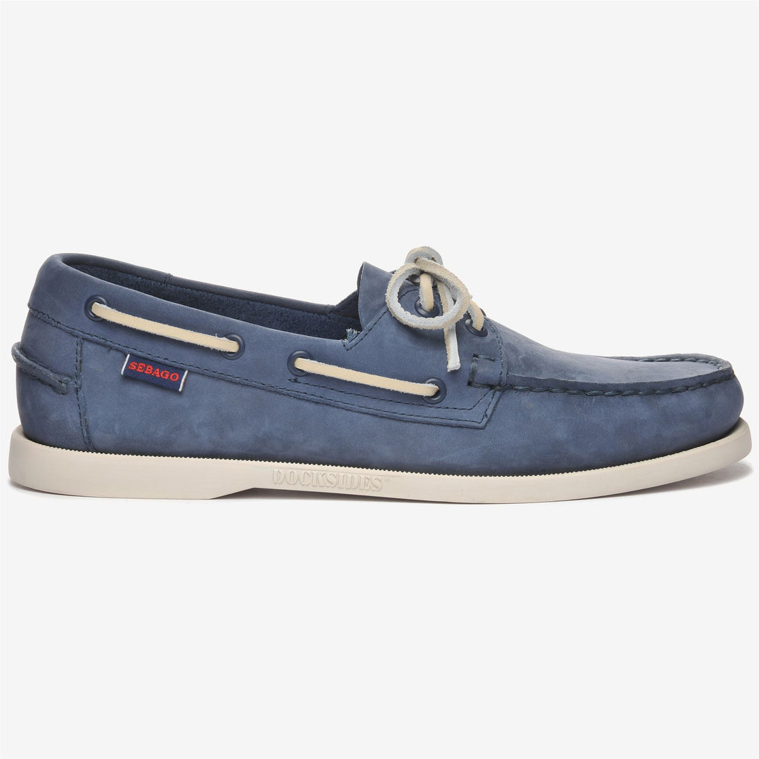 Chaussures bateau mocassins en nubuck bleu marine pour homme 01