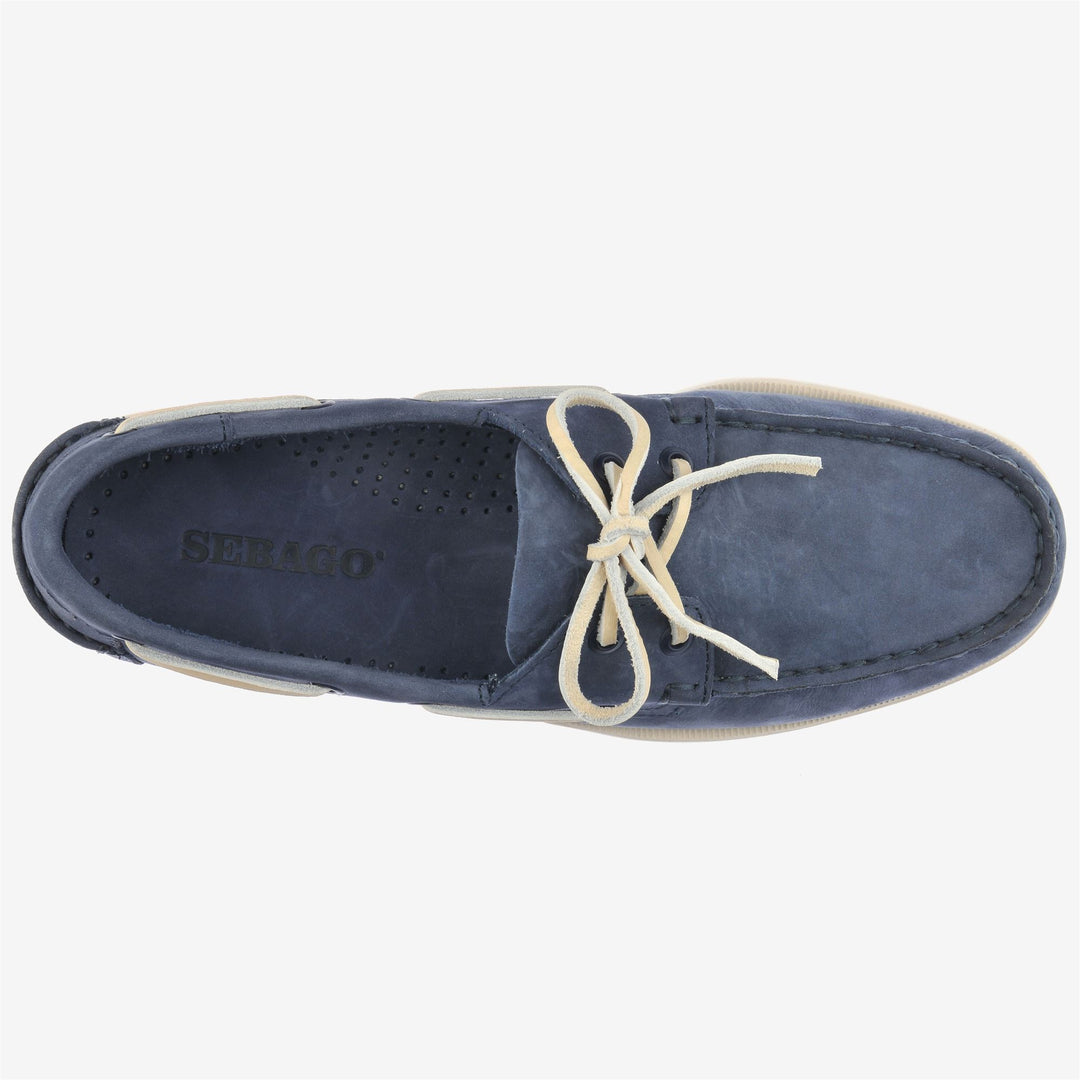 Navy Blue Men's Nubuck Yachting Moccasin Boat Shoes main