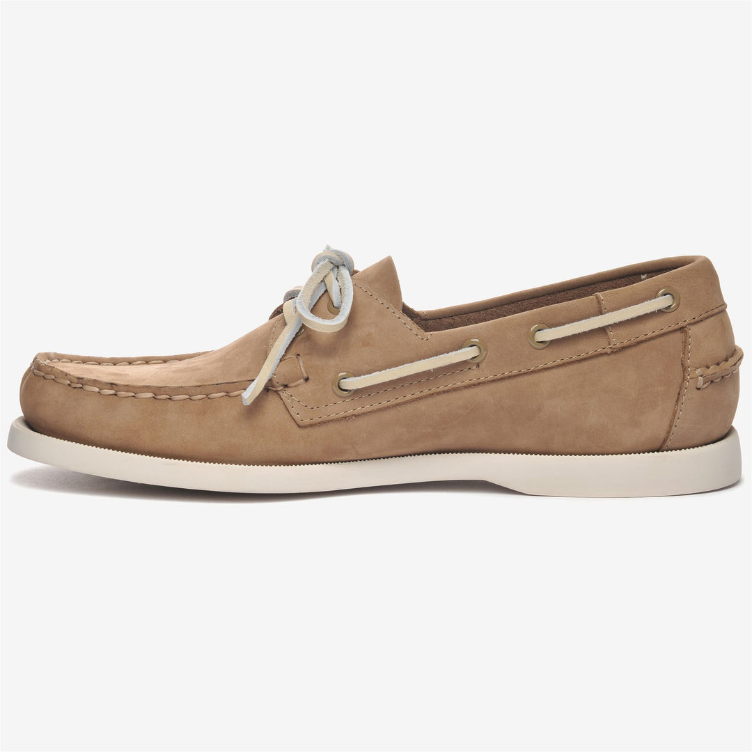 Brown Taupe Men's Nautical Moccasin Boat Shoes for Yachting main