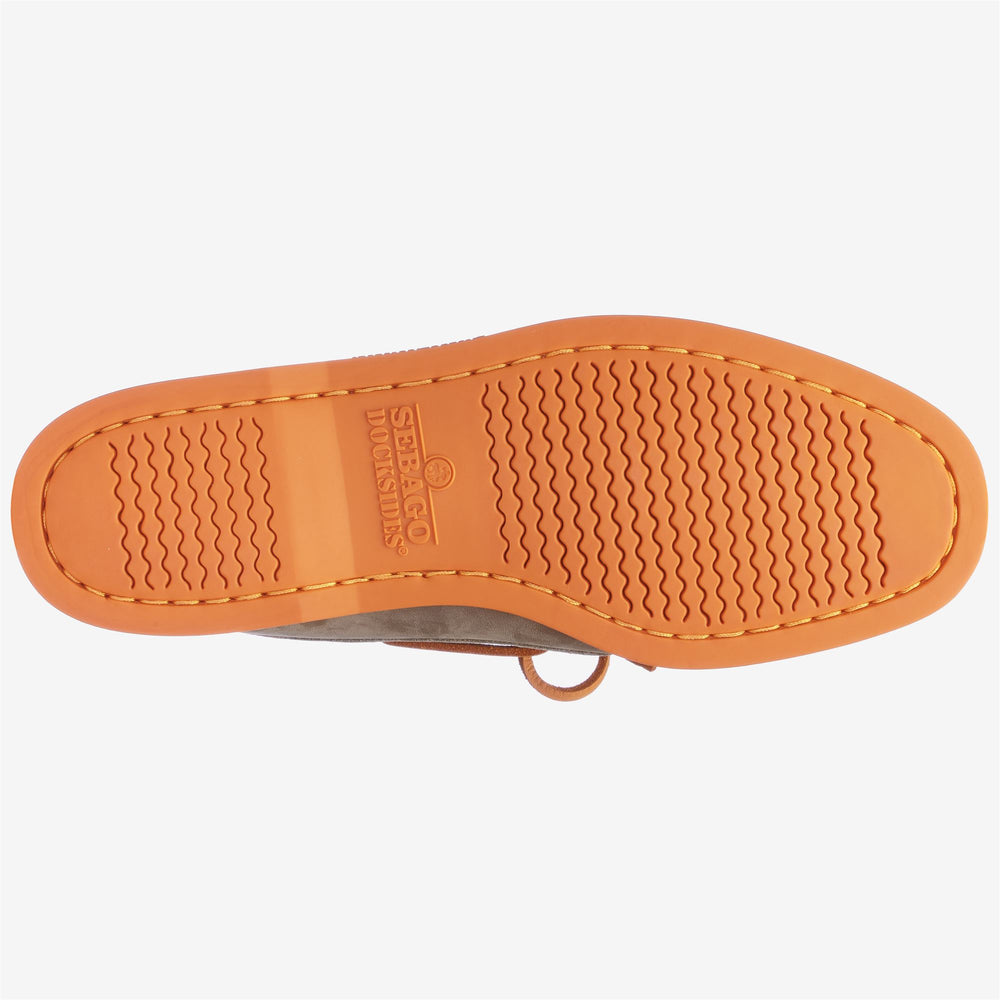 Mocassini da Barca Uomo in Nubuck Marrone Arancione 02