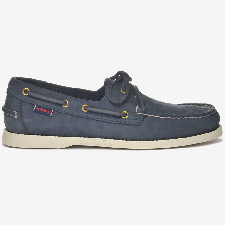 Blue Men's Nautical Nubuck Moccasin Boat Shoes 1
