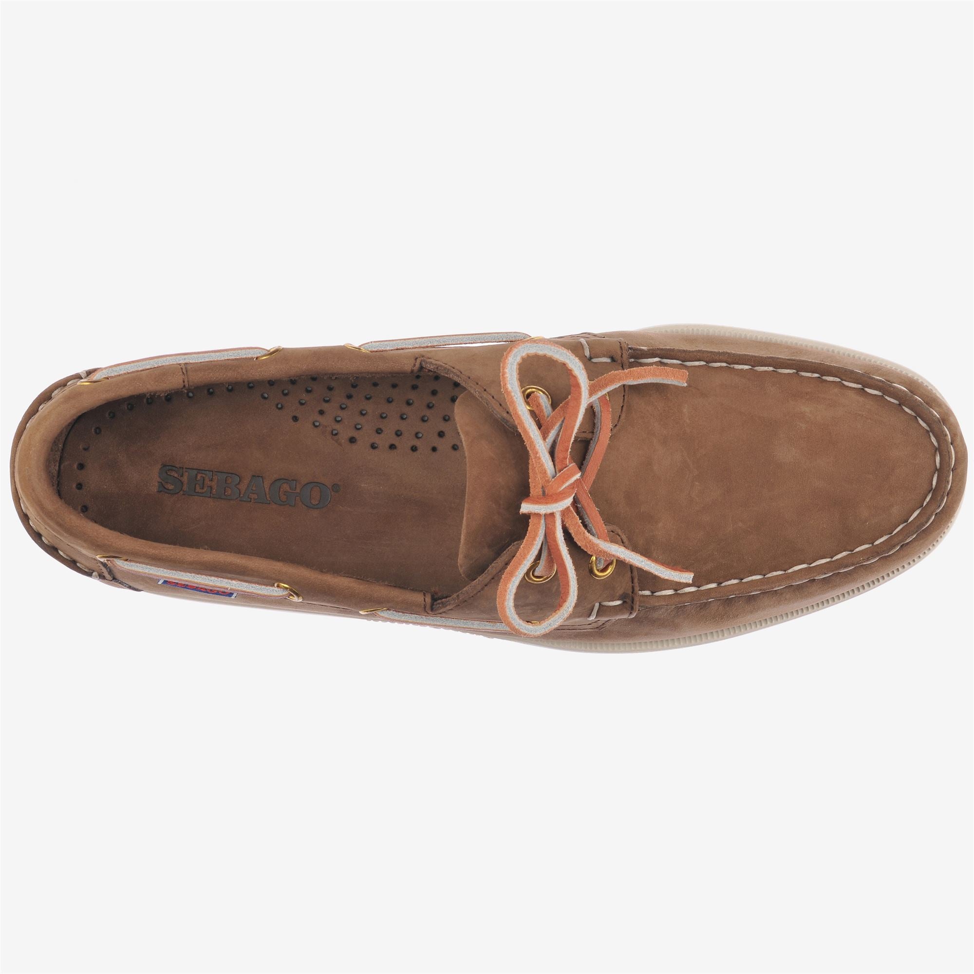 Mocassins bateau marron en nubuck pour homme avec semelle