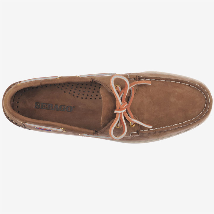 Brown Men's Nubuck Boat Moccasins with Anti-Slip Sole 4