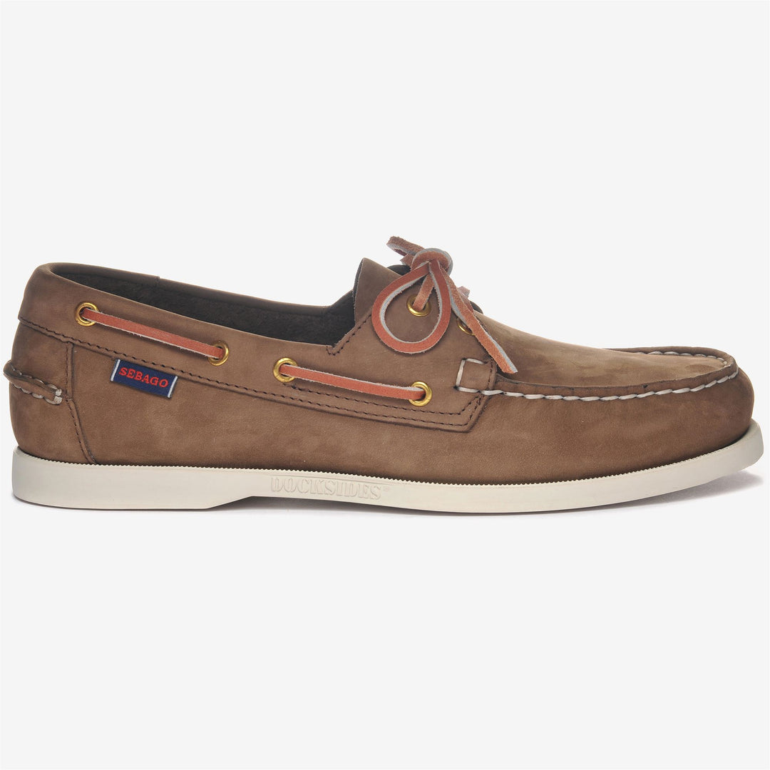 Brown Men's Nubuck Boat Moccasins with Anti-Slip Sole main