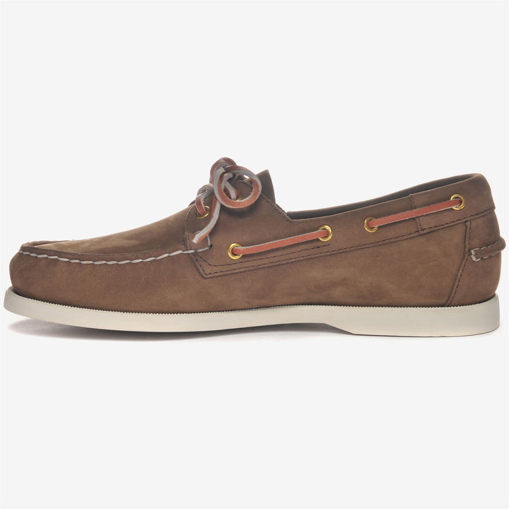 Brown Men's Nubuck Boat Moccasins with Anti-Slip Sole 3