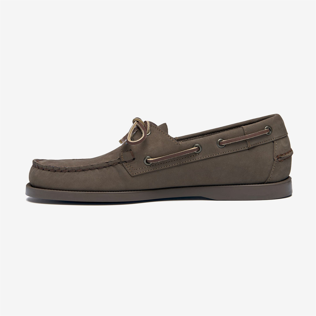 Braune Herren-Mokassin-Bootsschuhe im maritimen Stil main