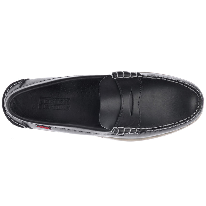 Navy Blue Men's Nautical Leather Moccasins for Yachting 3