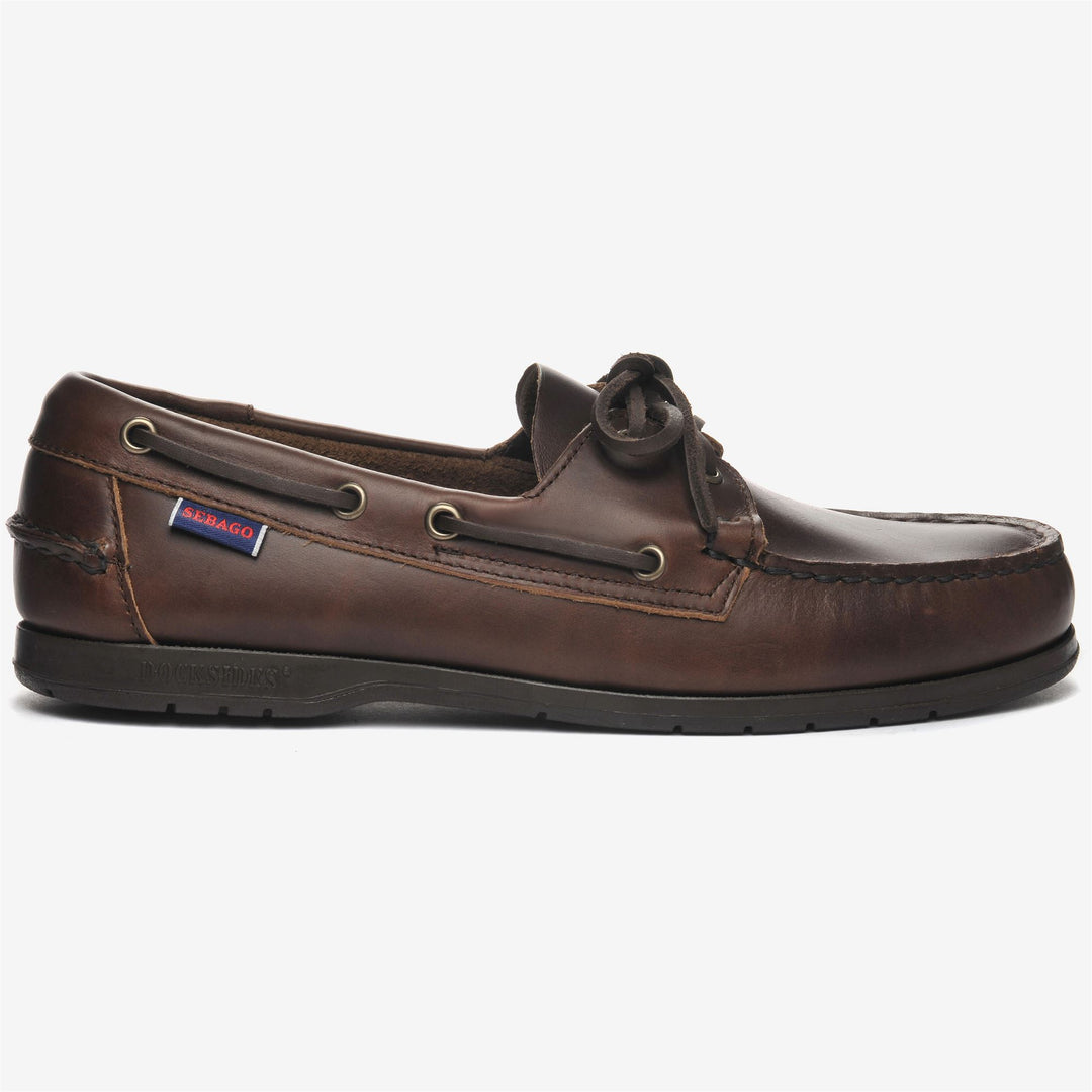 Mocassini Nautici Uomo Slip-On Marrone Scuro 01