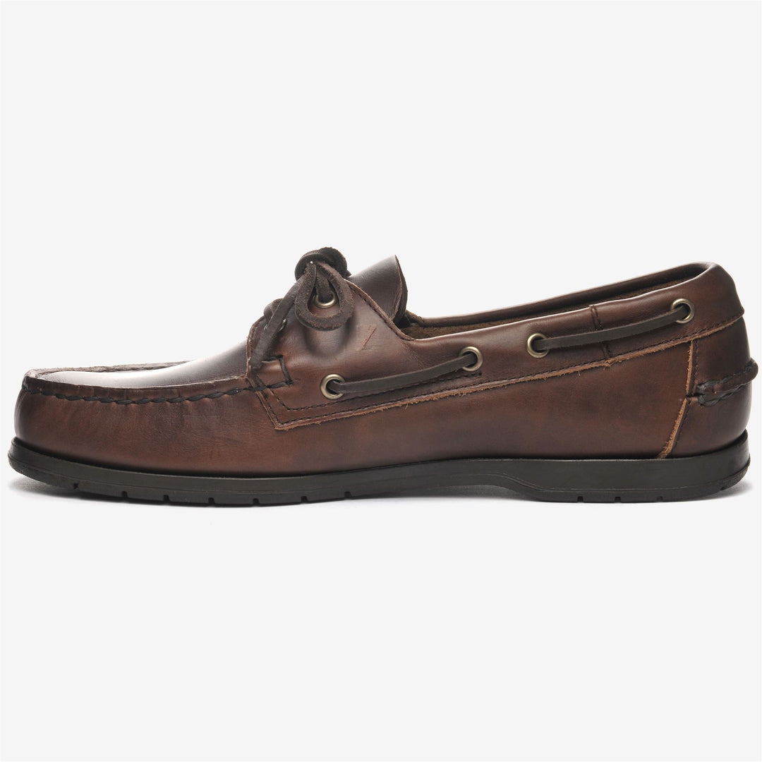 Dunkelbraune Slip-On-Mokassins für Herren im maritimen Stil main