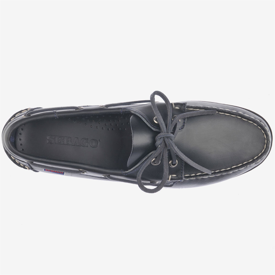 Navy Blue Men's Nautical Slip-On Moccasins with Antislip Sole main