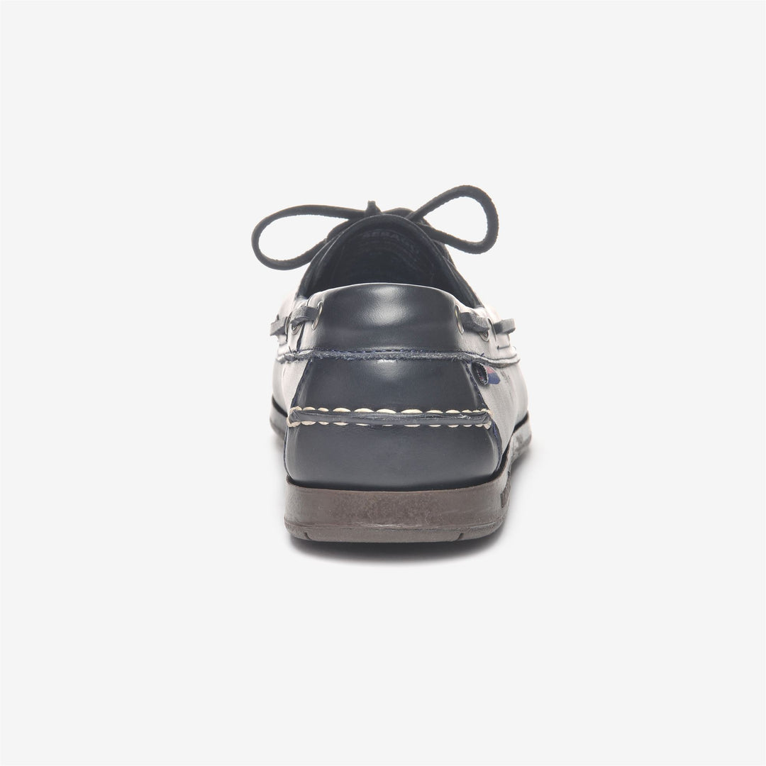 Navy Blue Men's Nautical Slip-On Moccasins with Antislip Sole main