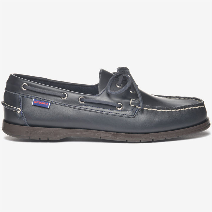 Navy Blue Men's Nautical Slip-On Moccasins with Antislip Sole 1