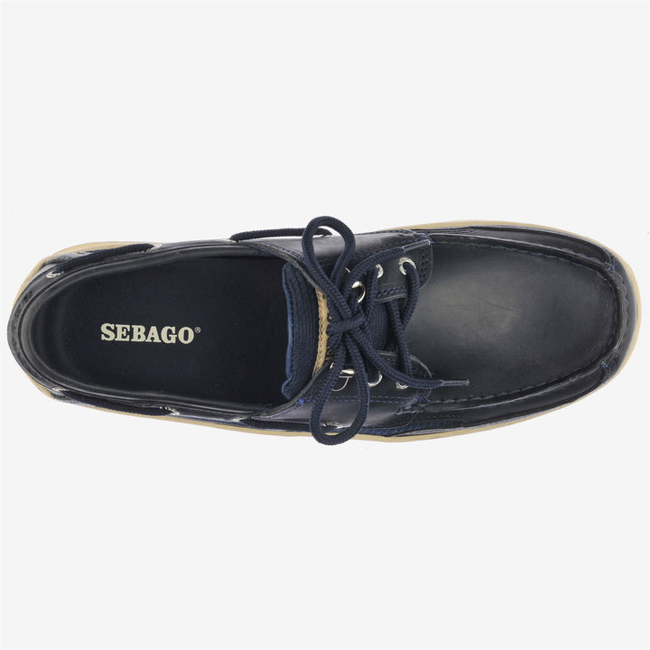 Navy Blue Men's Low Cut Sailing Moccasins with Slip-Resistant Sole 4