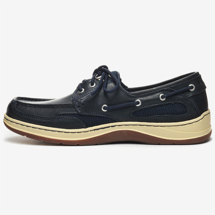 Navy Blue Men's Low Cut Sailing Moccasins with Slip-Resistant Sole 3