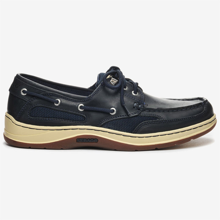 Navy Blue Men's Low Cut Sailing Moccasins with Slip-Resistant Sole 1