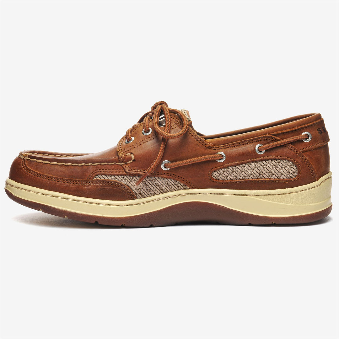 Brown Orange Men's Sailing Moccasins with Slip-Resistant Sole main