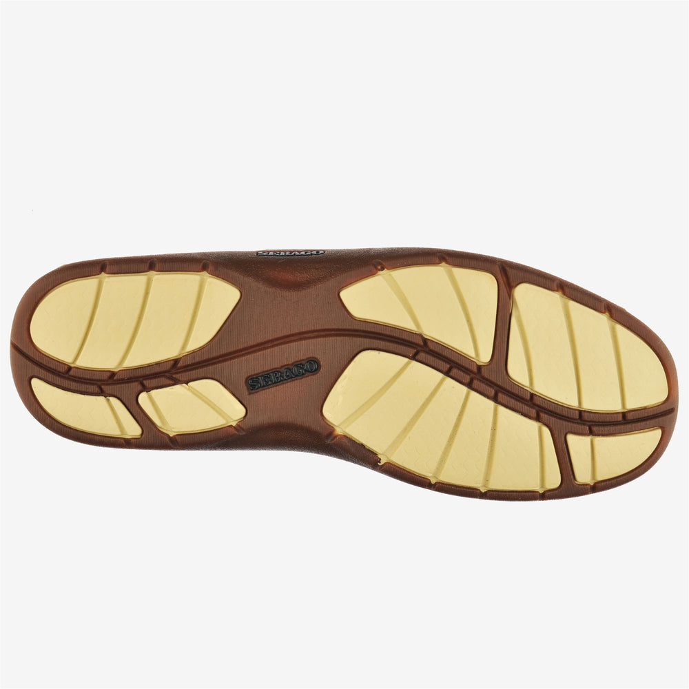 Brown Orange Men's Sailing Moccasins with Slip-Resistant Sole 02