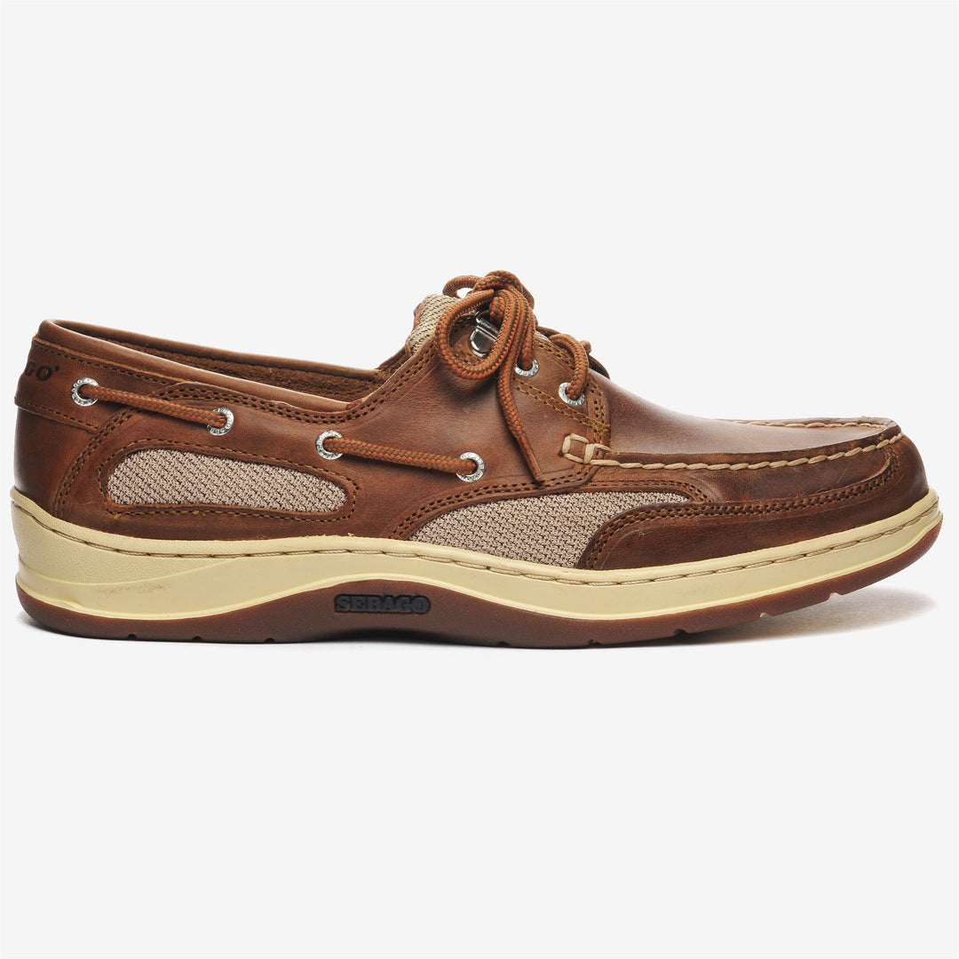 Brown Men's Sailing Moccasins with Slip-Resistant Sole 01