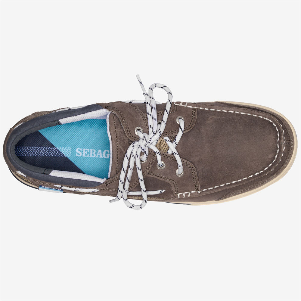 Dunkelgraue Segelmokassins für Herren mit Anti-Rutsch-Griff 02