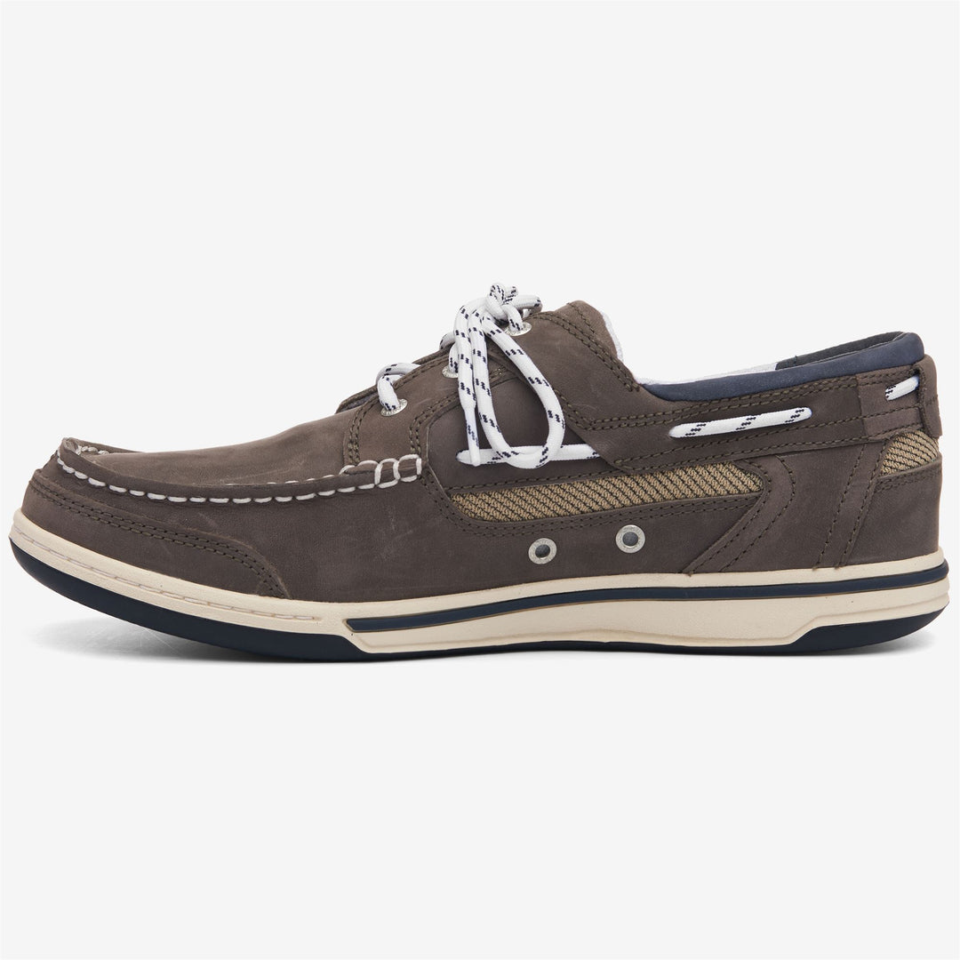 Dark Grey Men's Sailing Moccasins with Anti-Slip Grip main