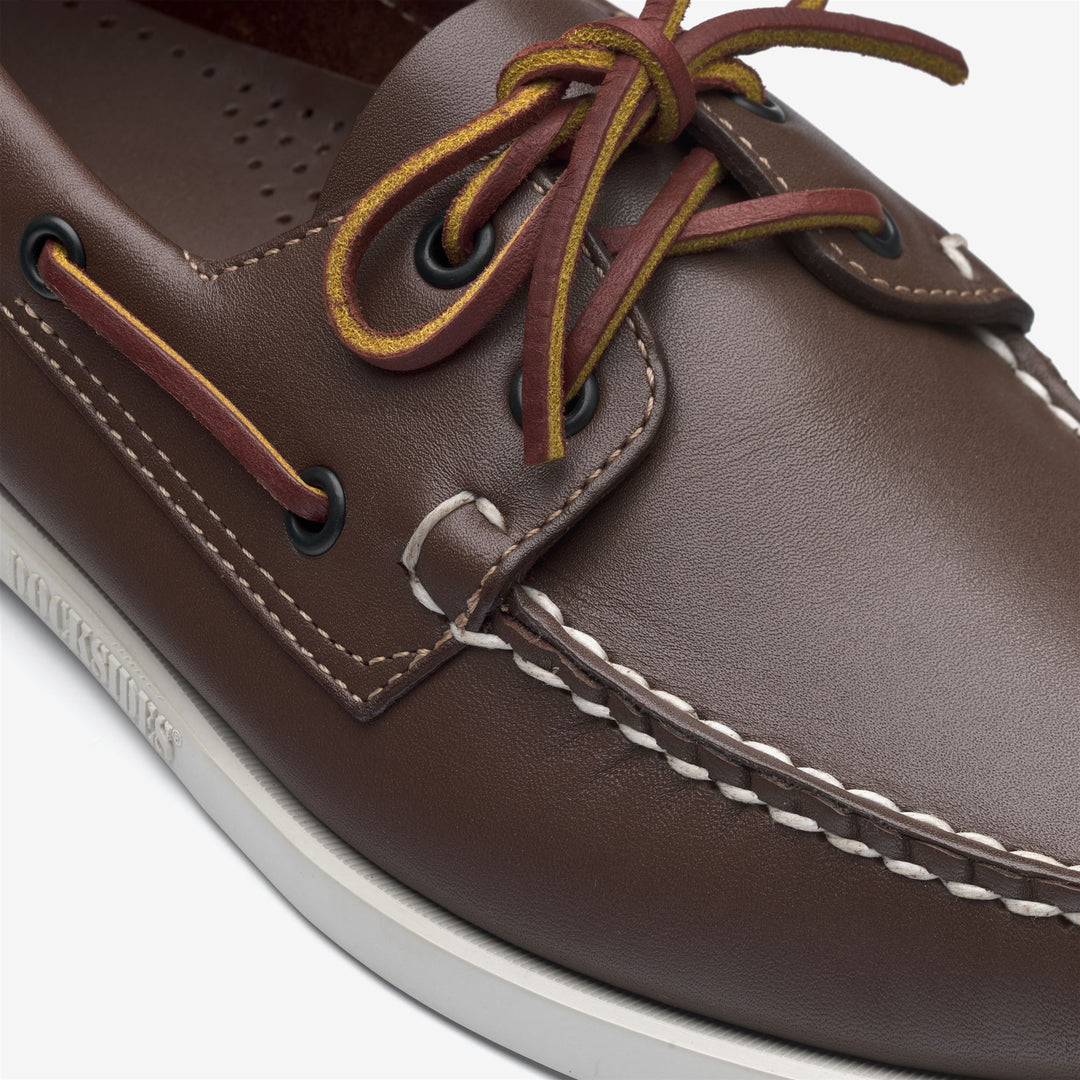 Brown Men's Nautical Moccasin Boat Shoes for Yachting main