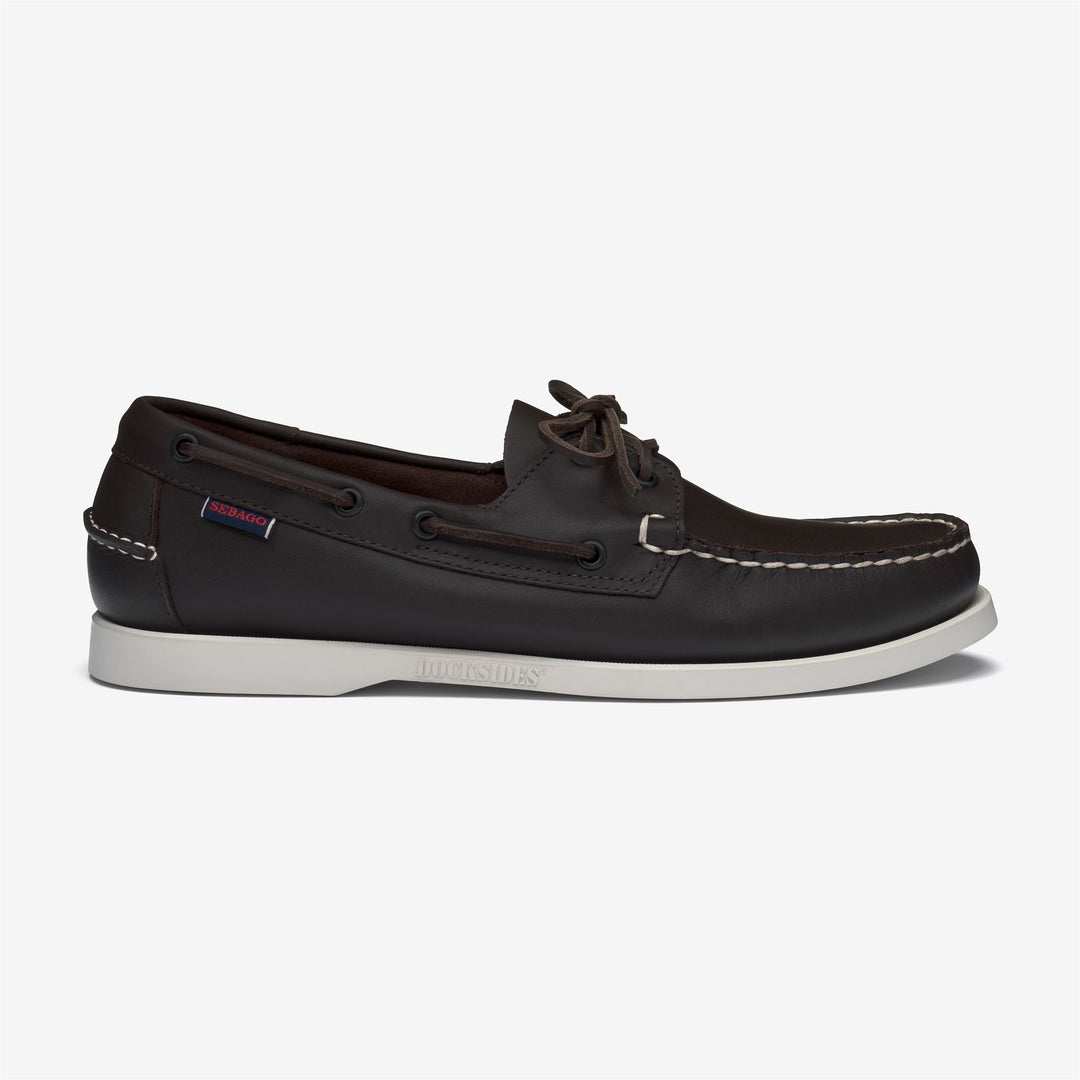 Mocassins bateau marron foncé pour homme 01