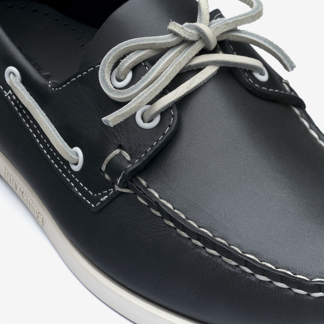 Navy Blue Men's Leather Docksides Moccasin for Yachting main