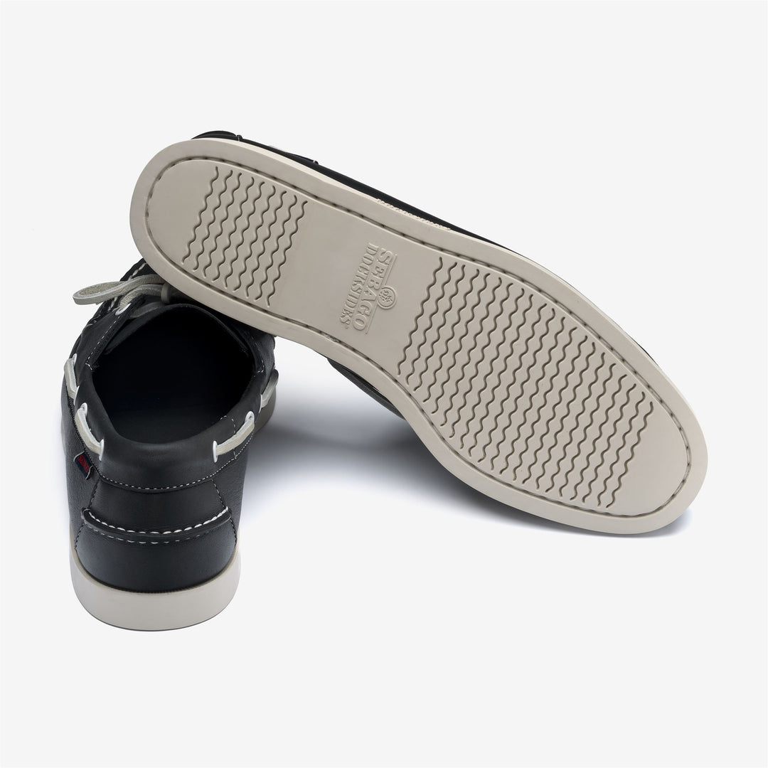 Mocassini in Pelle Docksides Uomo Blu Navy per Vela main