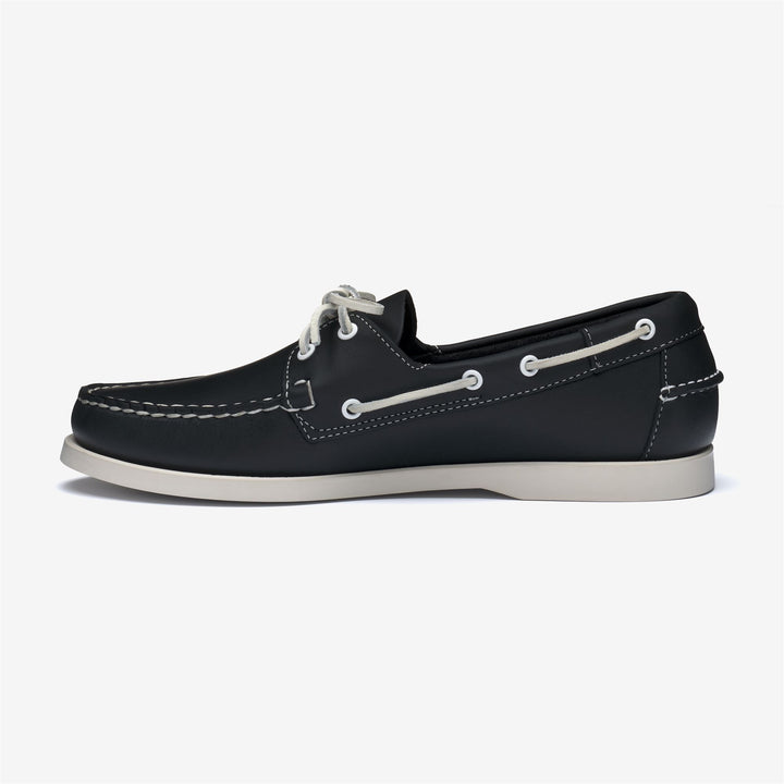 Navy Blue Men's Leather Docksides Moccasin for Yachting 3
