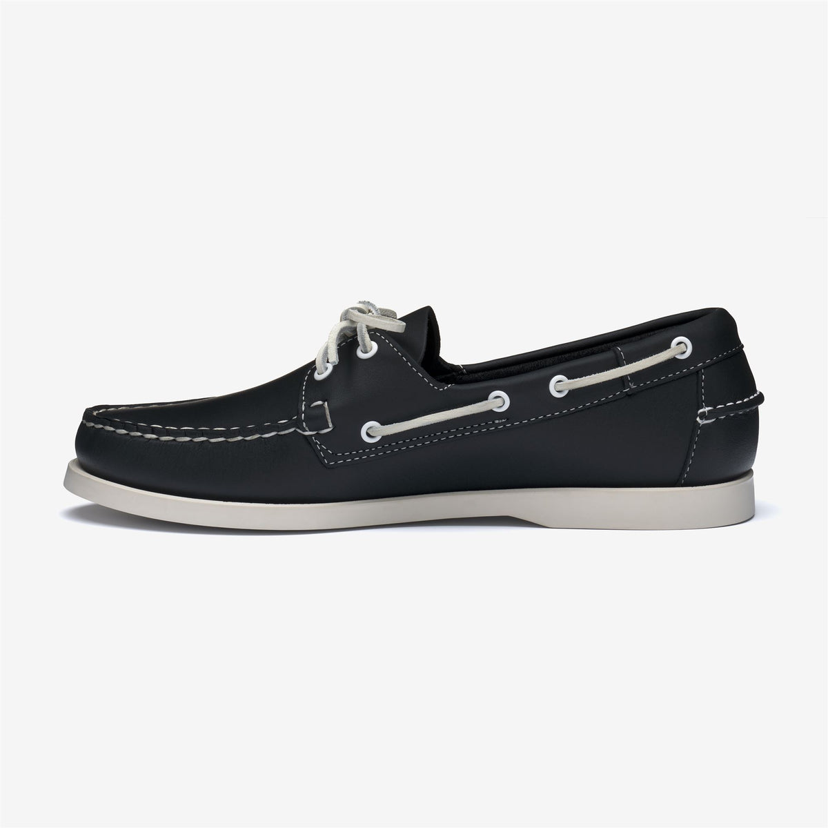Blue Men's Leather Boat Shoe
