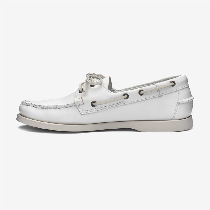Grey White Men's Nautical Leather Moccasin Boat Shoes 3