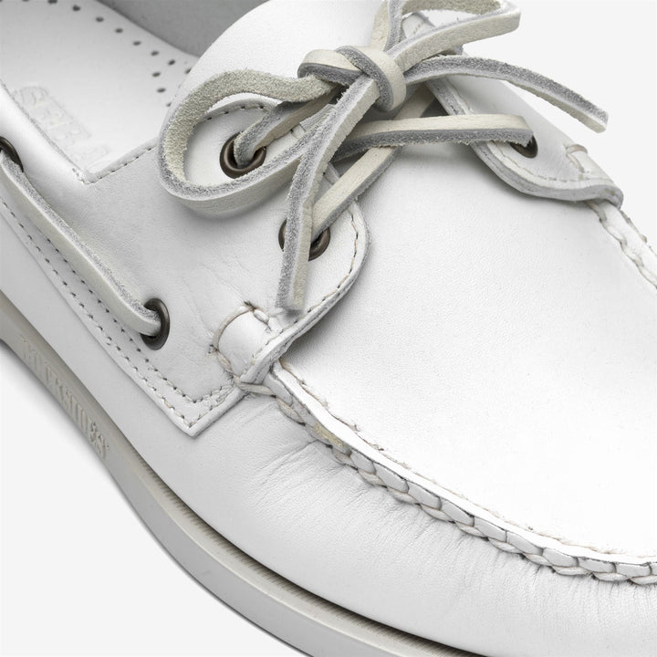 Grey White Men's Nautical Leather Moccasin Boat Shoes 6