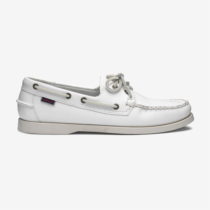 Grey White Men's Nautical Leather Moccasin Boat Shoes 1