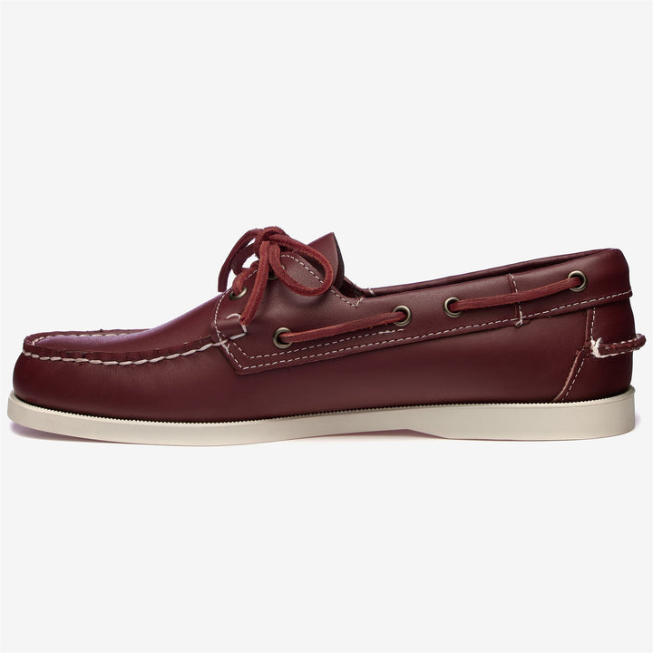 Dunkelrote Herren Nautische Mokassin Bootsschuhe für Yachting 3