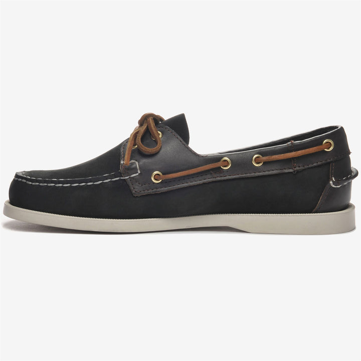 Mocassini Nautici Docksides Uomo Marrone Nero per Yachting 3