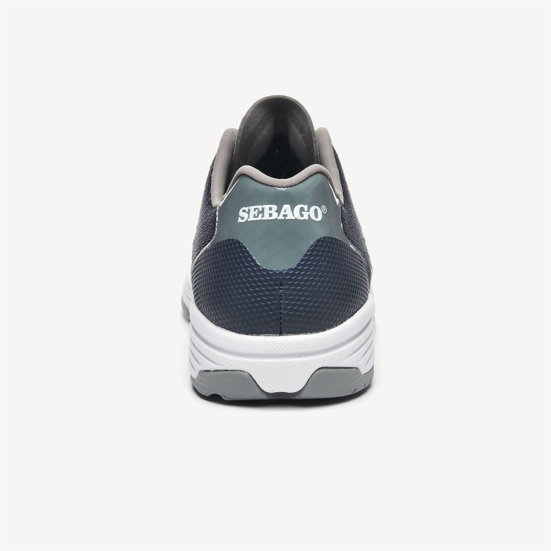 Marineblaue Segel-Sneakers mit niedrigem Schnitt und Drainage-Technologie für Damen main